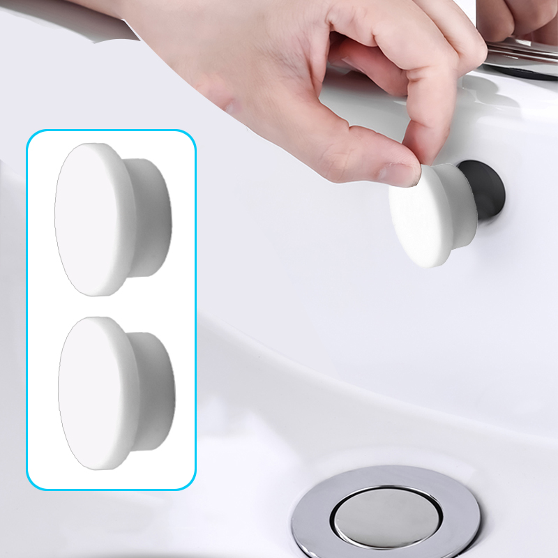Kitchen Baking Storage - 2/4/8PC Bathroom Rubber Wash Basin Overflow