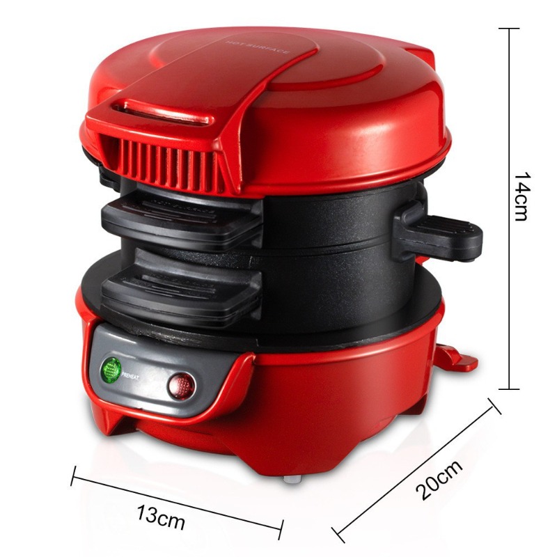 220V 110V Mini Electric Burger - Kitchen Baking Machine ulasan dan harga