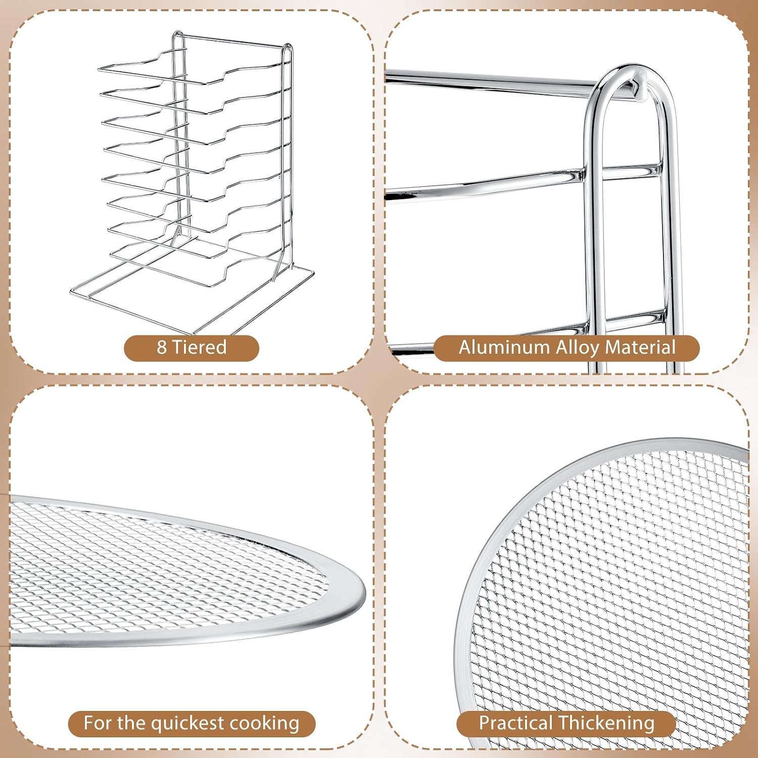 Pizza Rack 8 Tiered Stand With - Kitchen Baking Products ulasan dan harga