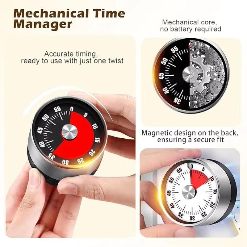 Stainless Steel Timer Magnetic - Baking Kitchen Hourly ulasan dan harga