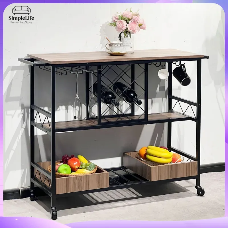 Multifunctional Kitchen Cart w - Kitchen Baking Cart ulasan dan harga
