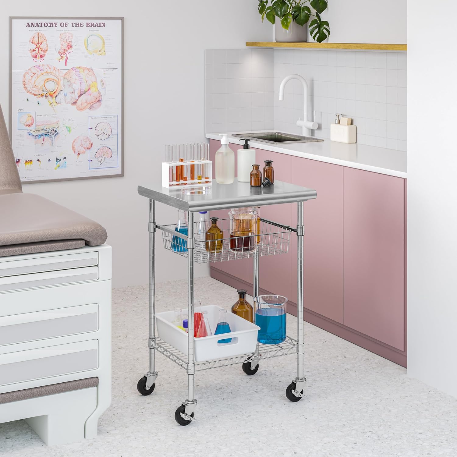 Stainless Steel Commercial Pre - Kitchen Baking Cart ulasan dan harga