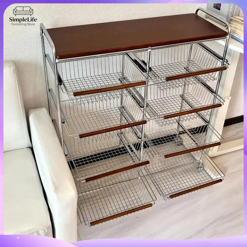 Retro Kitchen Cart with Wheels - Kitchen Baking Cart ulasan dan harga