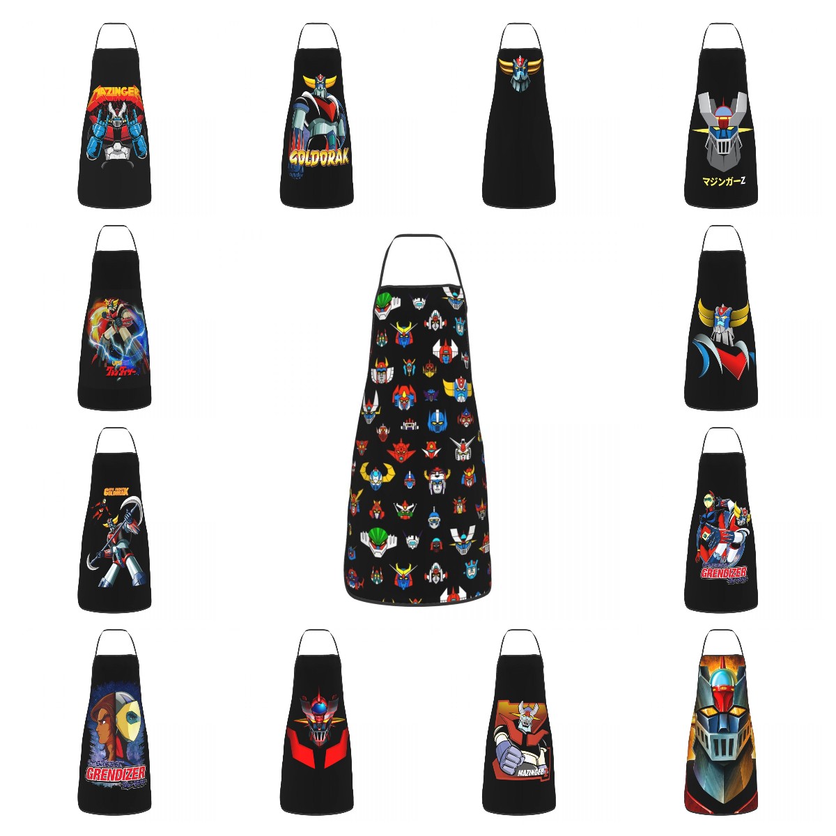 Ufo Robot Logo Funny Apron Men - Kitchen Robot Baking ulasan dan harga