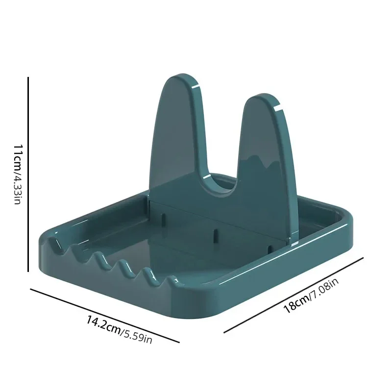 1pc Foldable Pot Lid Rack  Sta - Kitchen Baking Pan Organizer ulasan dan harga
