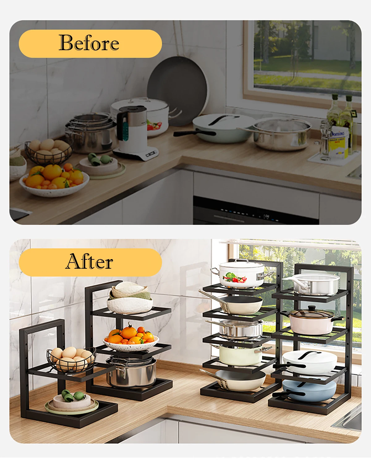 Adjustable Pot Rack Organizer, - Kitchen Baking Pan Organizer ulasan dan harga