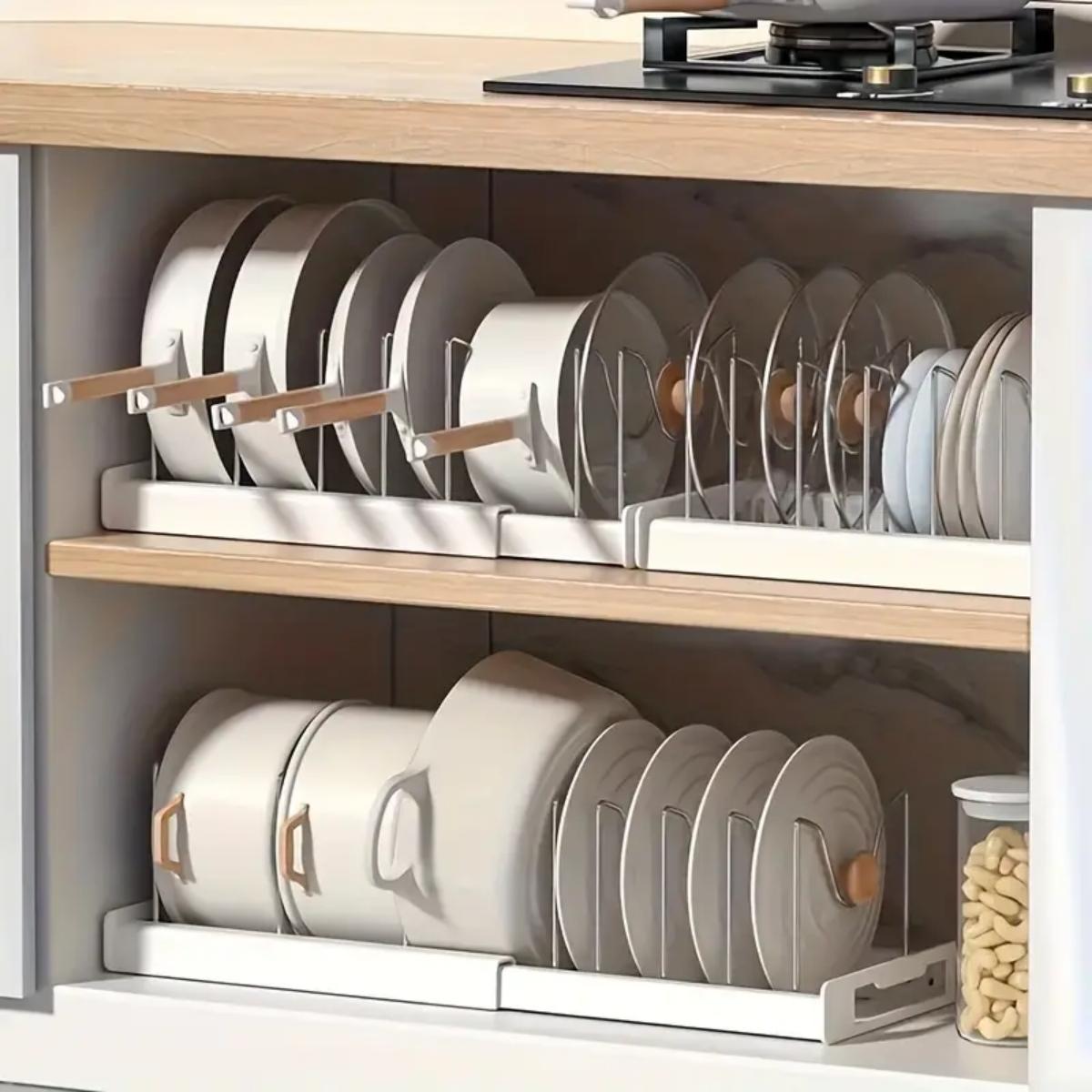 Expandable Kitchen Pot Pan Org - Kitchen Baking Pan Organizer ulasan dan harga