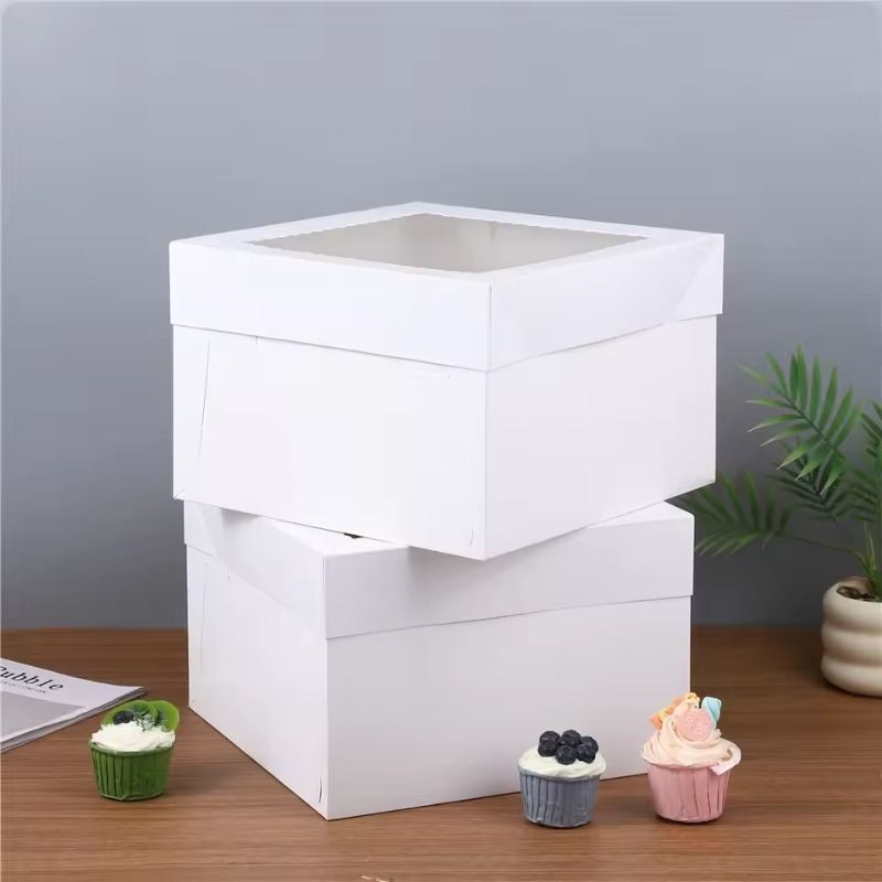 2/4/6PCS White Bakery Boxes wi - Kitchen Baking Tools ulasan dan harga