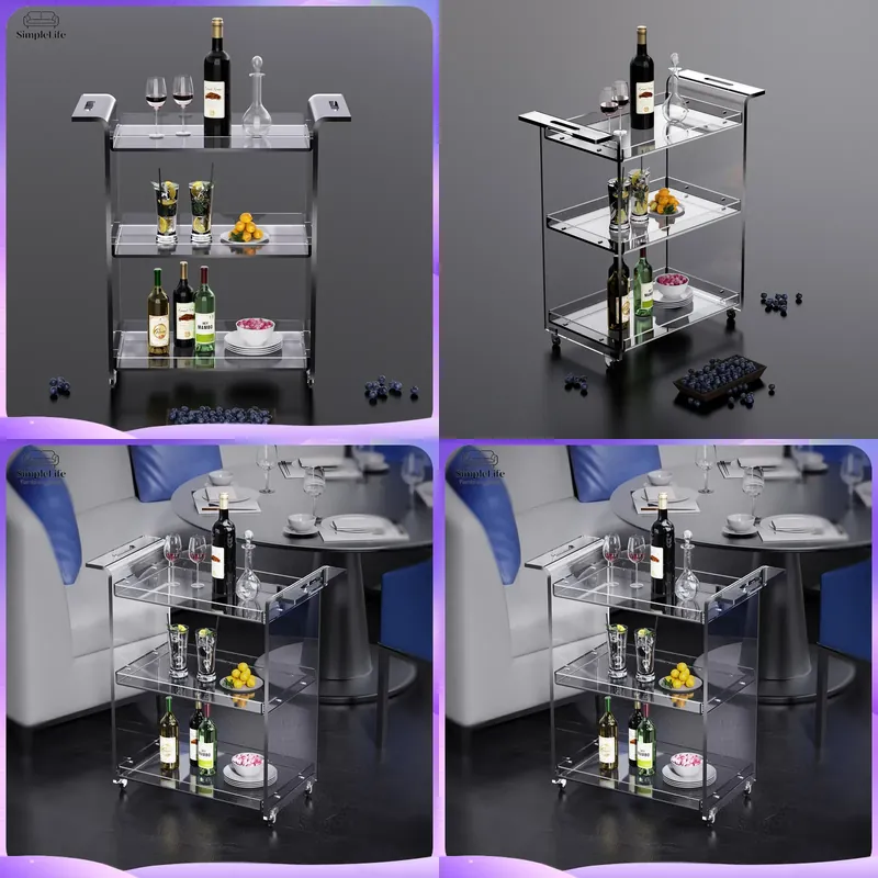 Modern 3-Tier Kitchen Cart wit - Kitchen Baking Cart ulasan dan harga