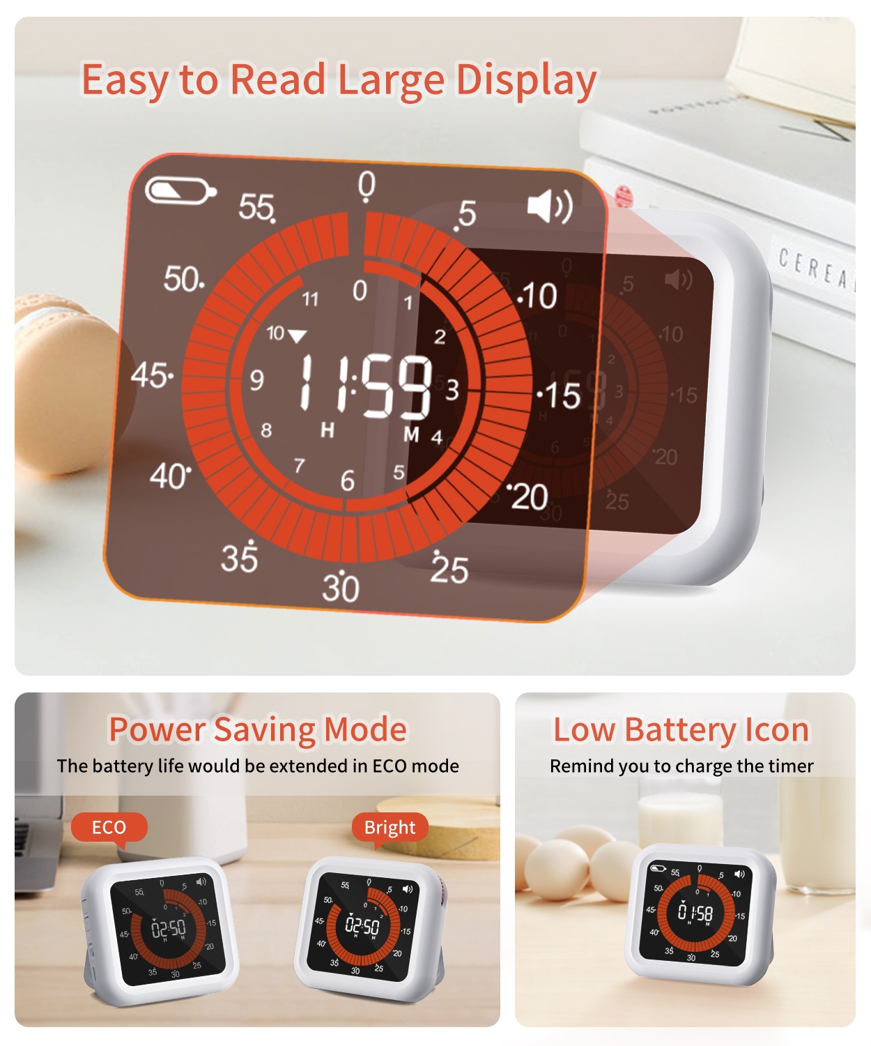 Visual Digital Timer Manual Kn - Baking Kitchen Hourly ulasan dan harga