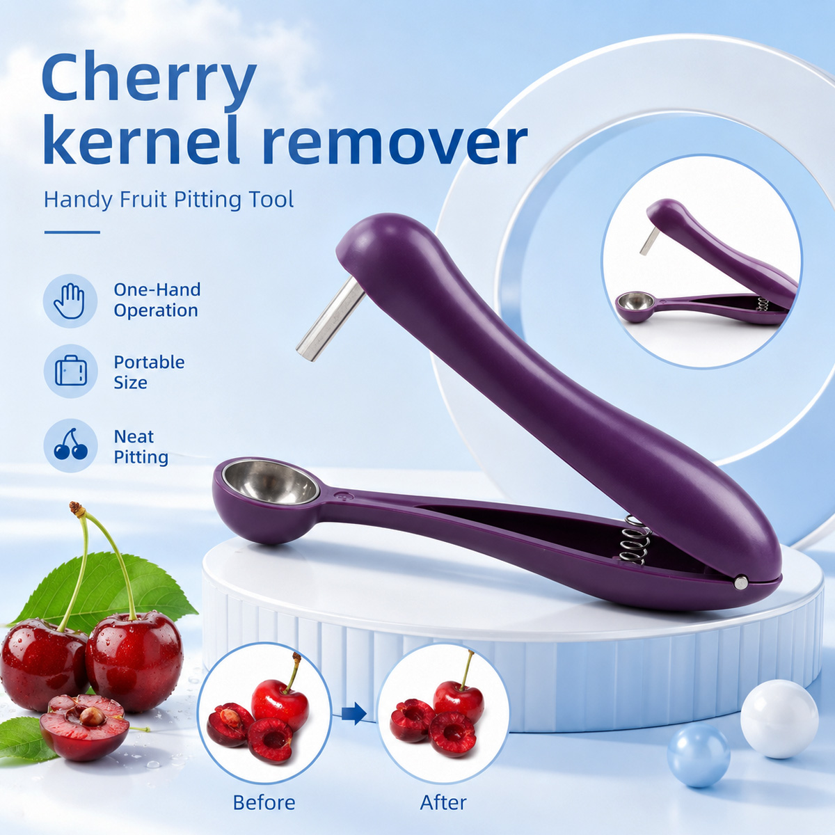 Cherry Kernel Remover Handheld - Kitchen Baking Tools ulasan dan harga