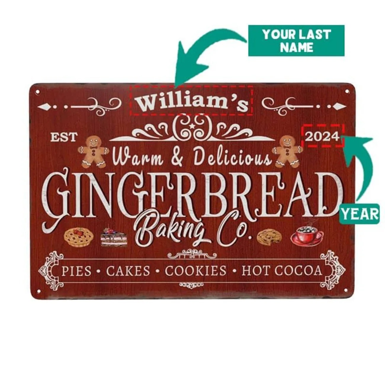 1pc Personalized Gingerbread B - Baking In Kitchen ulasan dan harga