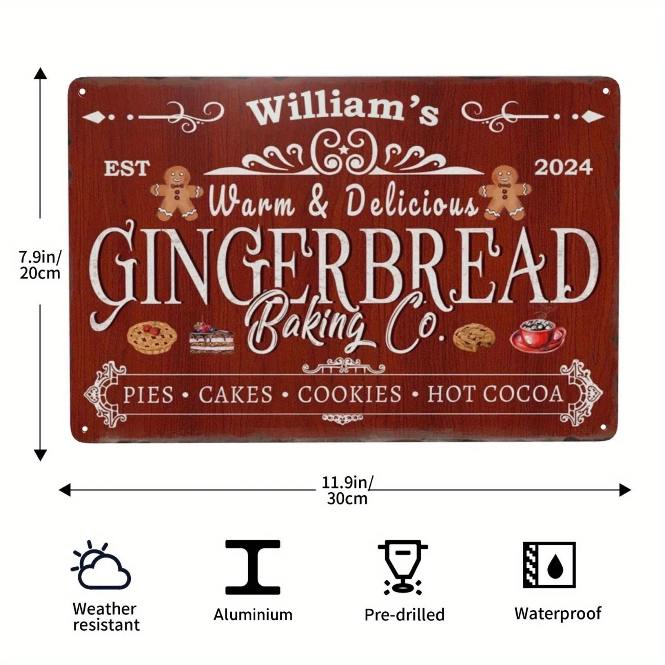 1pc Personalized Gingerbread B - Baking In Kitchen ulasan dan harga