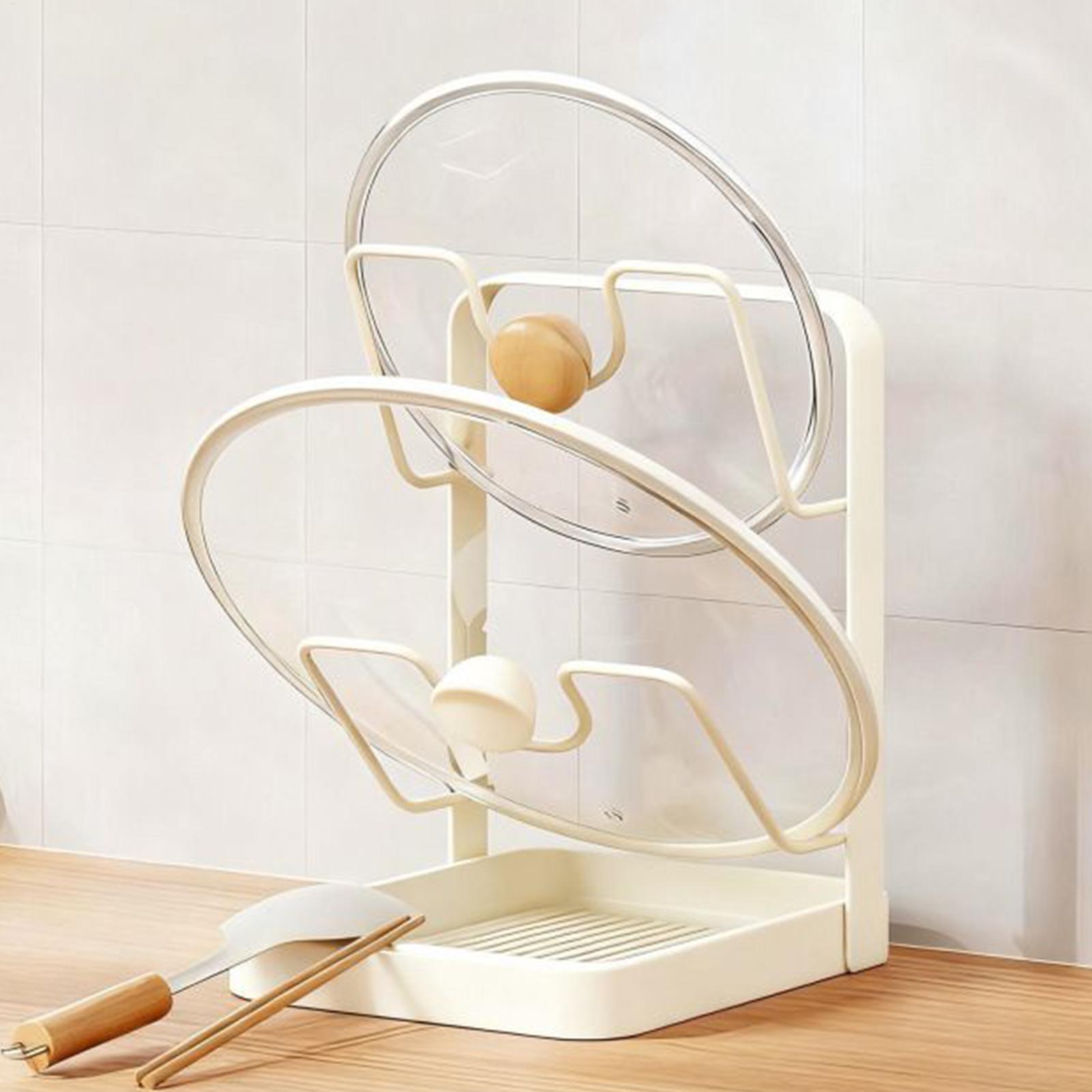 Pot Lid Organizer Anti-Slip Ki - Kitchen Baking Pan Organizer ulasan dan harga