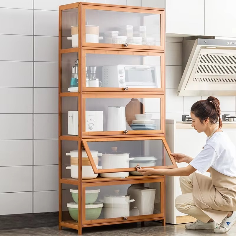 Kitchen cart mango wood adjust - Kitchen Baking Cart ulasan dan harga