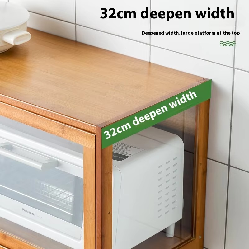 Kitchen cart mango wood adjust - Kitchen Baking Cart ulasan dan harga