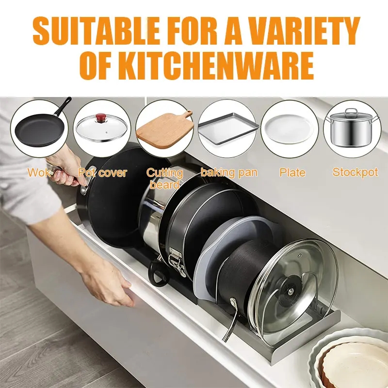 Expandable Stainless Steel Sto - Kitchen Baking Pan Organizer ulasan dan harga