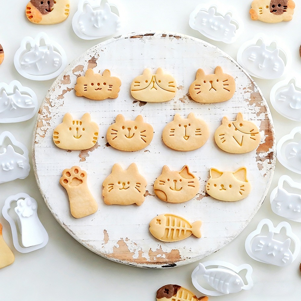 Cute Kitten DIY Stamp Cookie C - Kitchen Baking Products ulasan dan harga