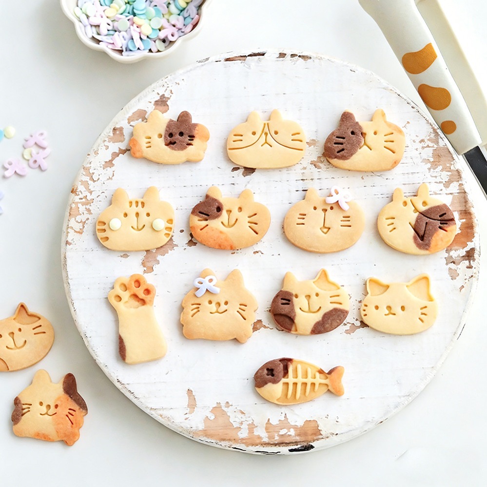 Cute Kitten DIY Stamp Cookie C - Kitchen Baking Products ulasan dan harga