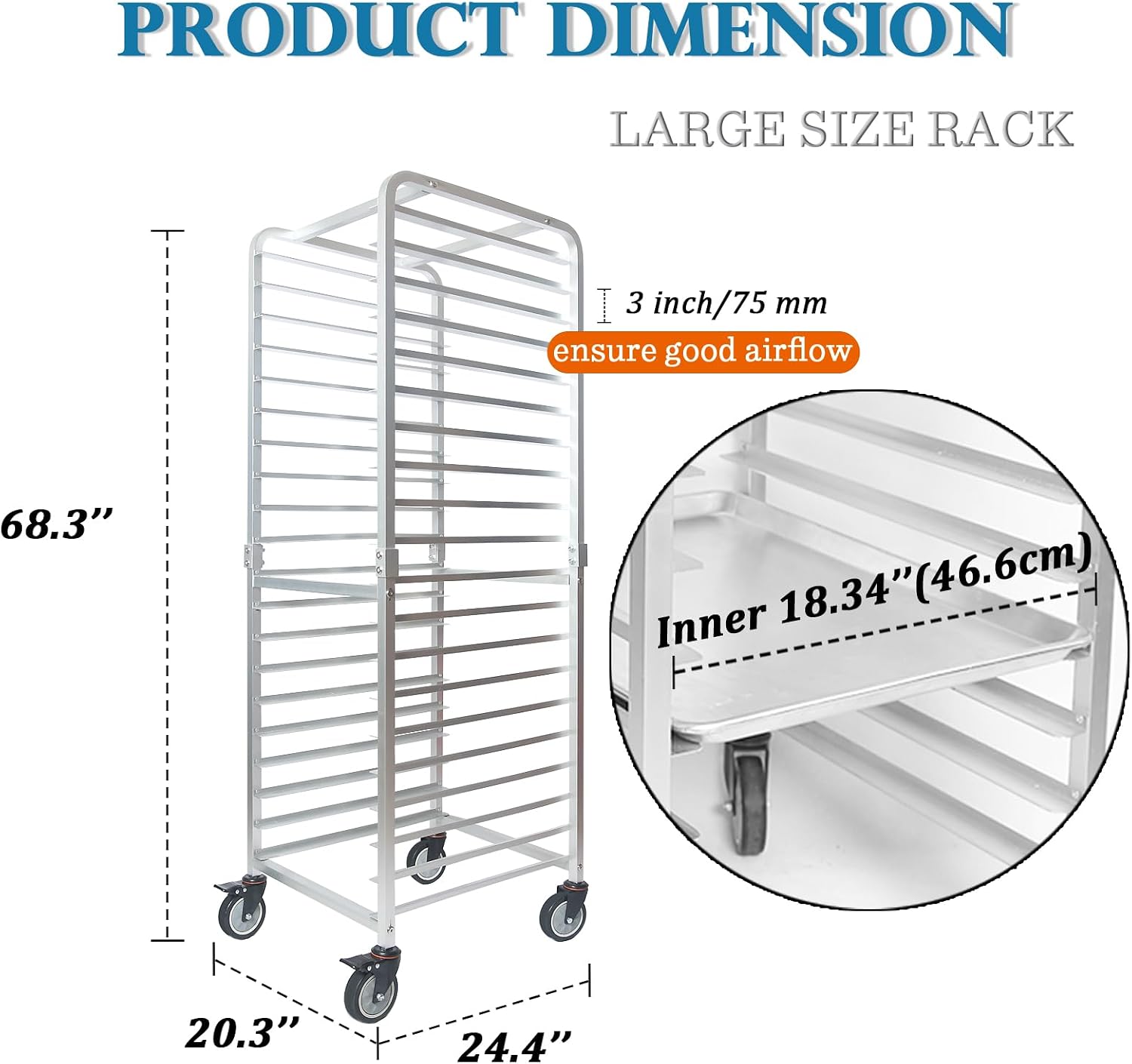 Commercial 20 Tier Stainless S - Kitchen Baking Pan Organizer ulasan dan harga