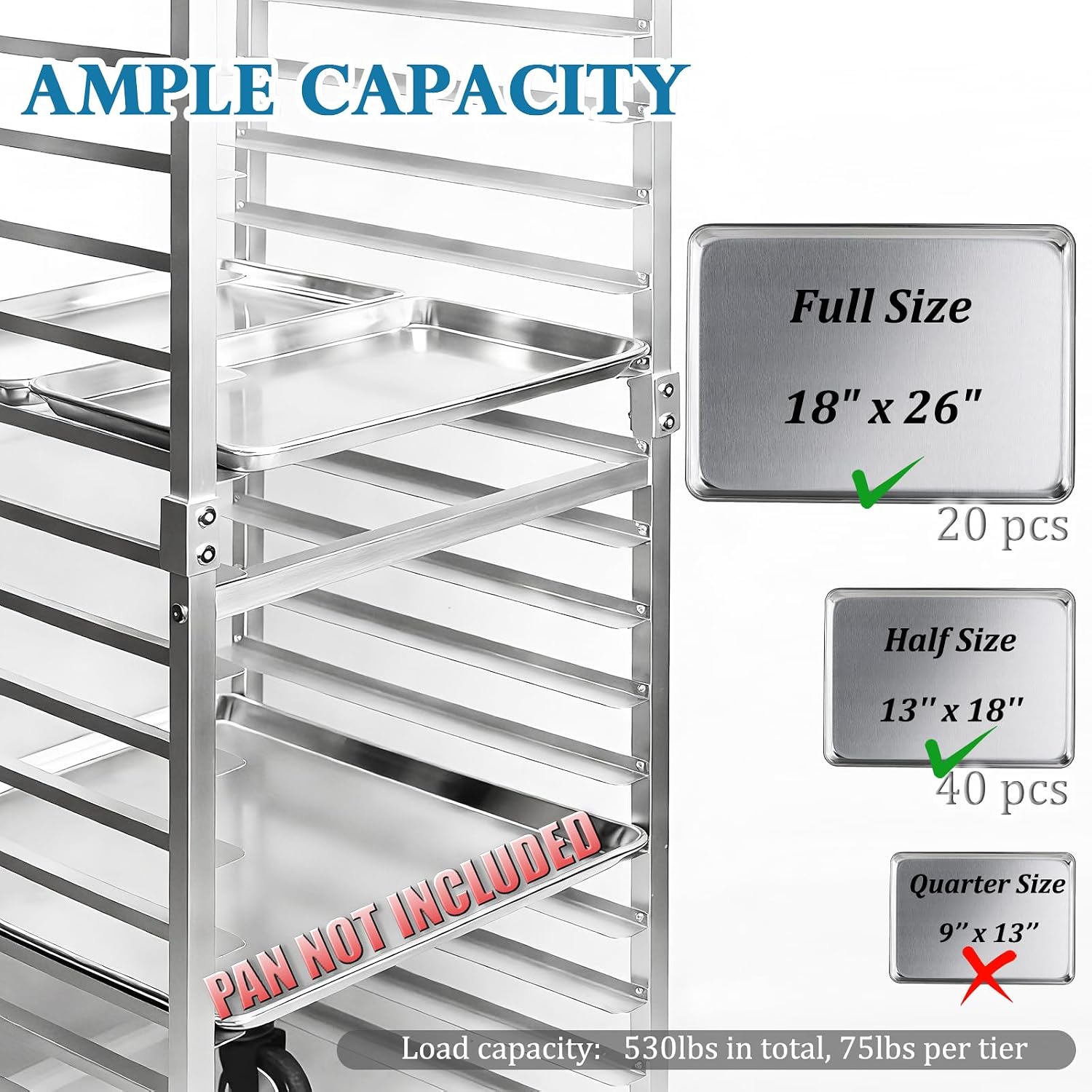 Commercial 20 Tier Stainless S - Kitchen Baking Pan Organizer ulasan dan harga