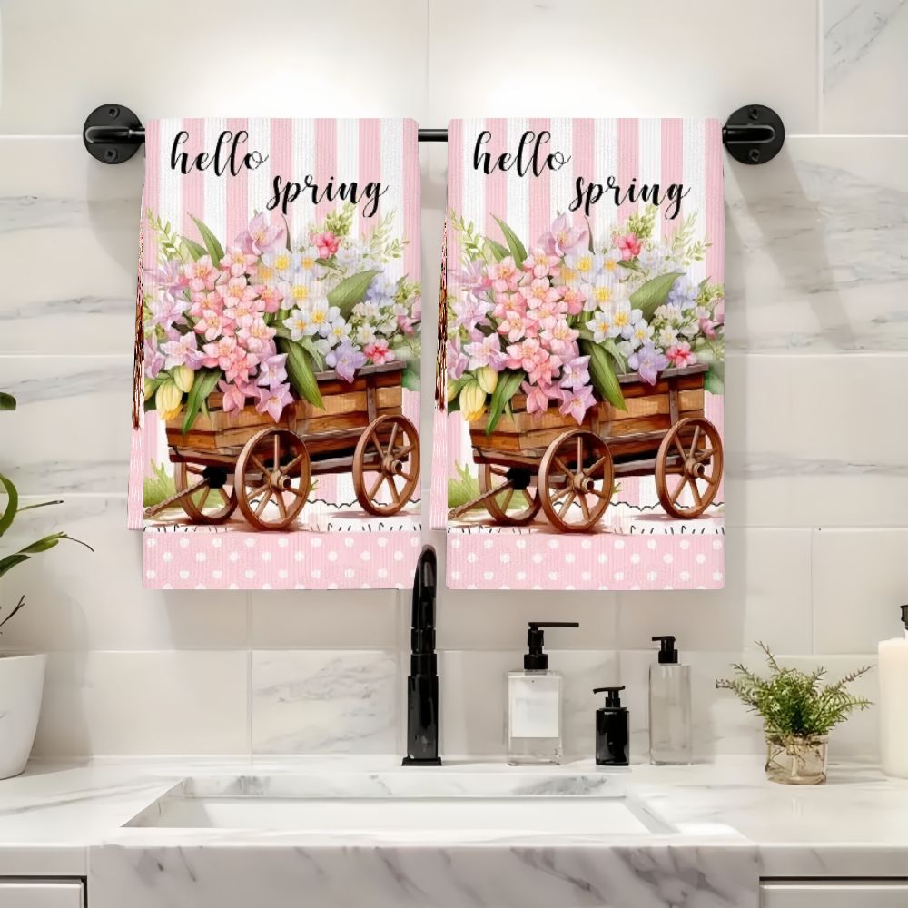 2Pcs, Spring Flower Cart Kitch - Kitchen Baking Cart ulasan dan harga