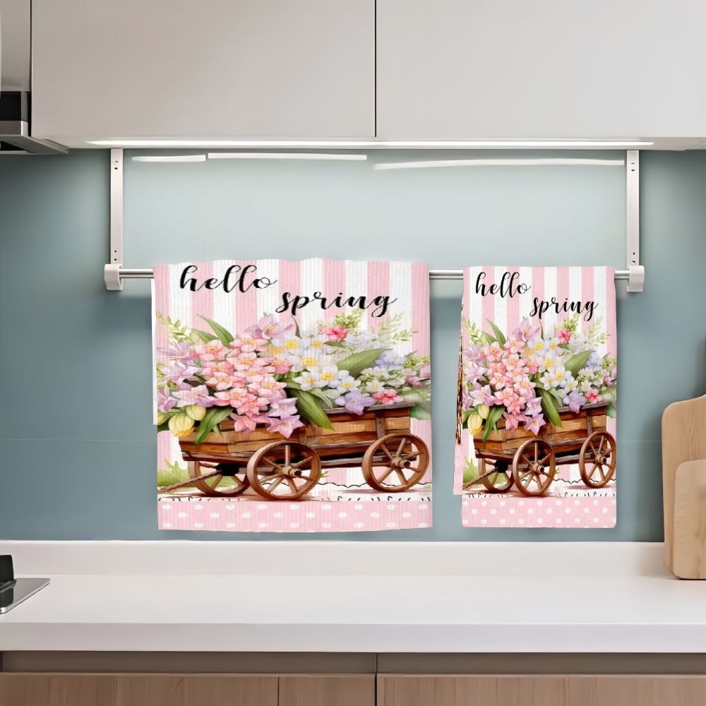 2Pcs, Spring Flower Cart Kitch - Kitchen Baking Cart ulasan dan harga