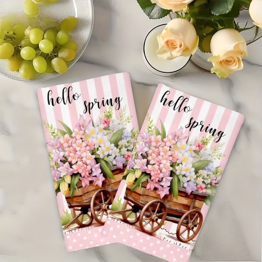 2Pcs, Spring Flower Cart Kitch - Kitchen Baking Cart ulasan dan harga