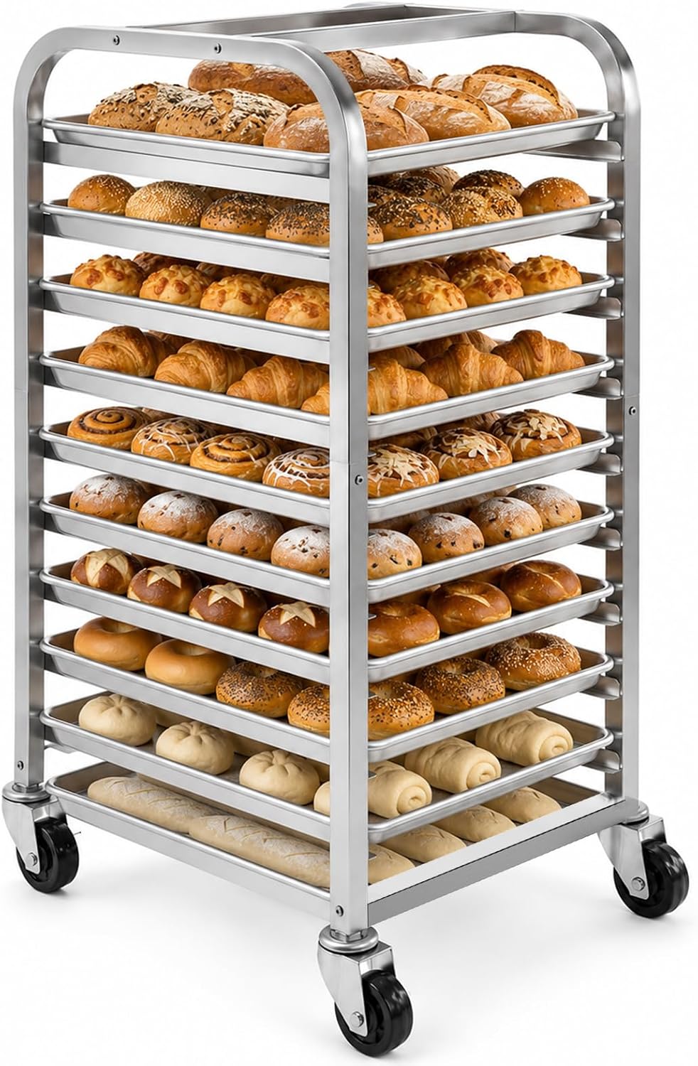 10 Tier Stainless Steel Sheet  - Kitchen Baking Cart ulasan dan harga