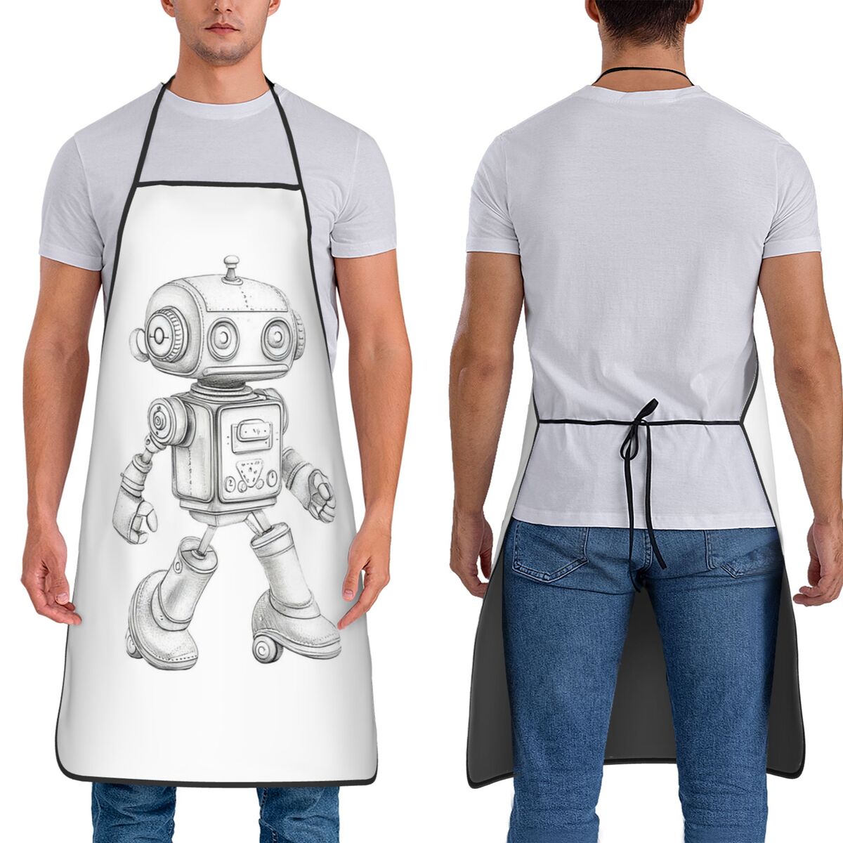 Retro Sketch Robot With Mechan - Kitchen Robot Baking ulasan dan harga