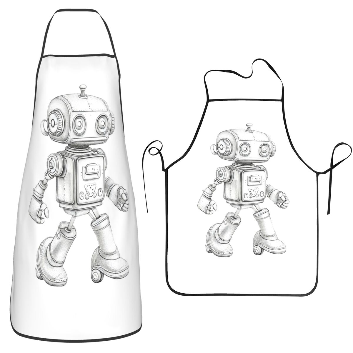 Retro Sketch Robot With Mechan - Kitchen Robot Baking ulasan dan harga
