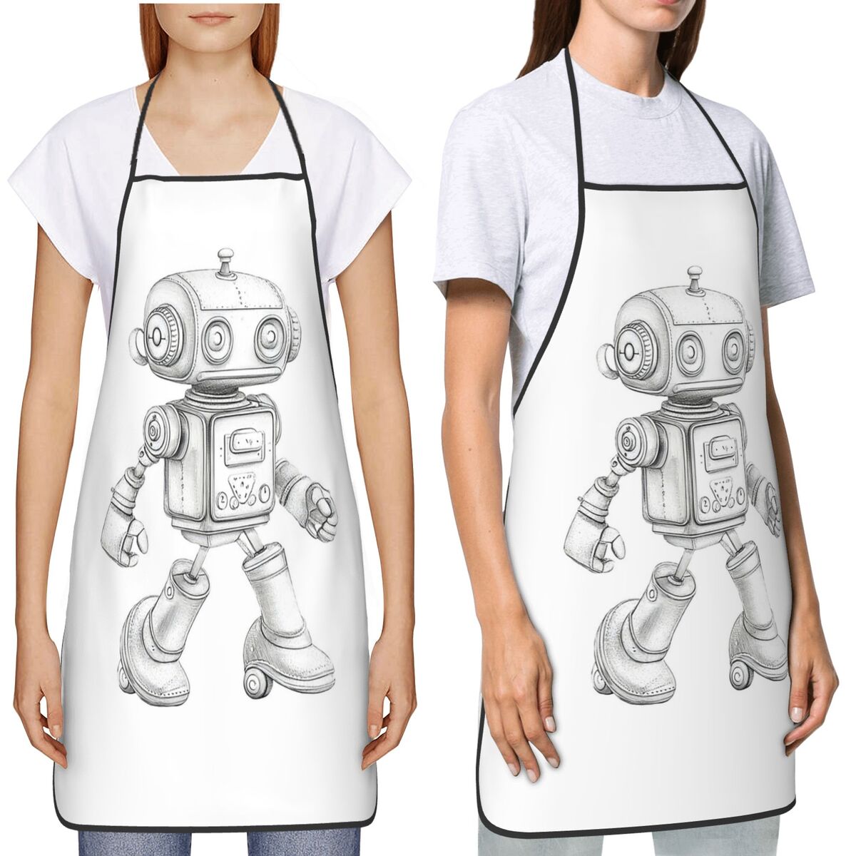Retro Sketch Robot With Mechan - Kitchen Robot Baking ulasan dan harga