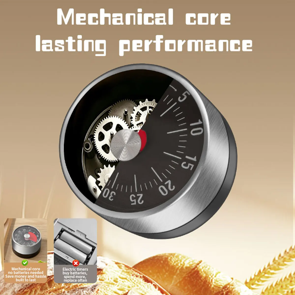 Visible Mechanical Timer, 60-M - Baking Kitchen Hourly ulasan dan harga